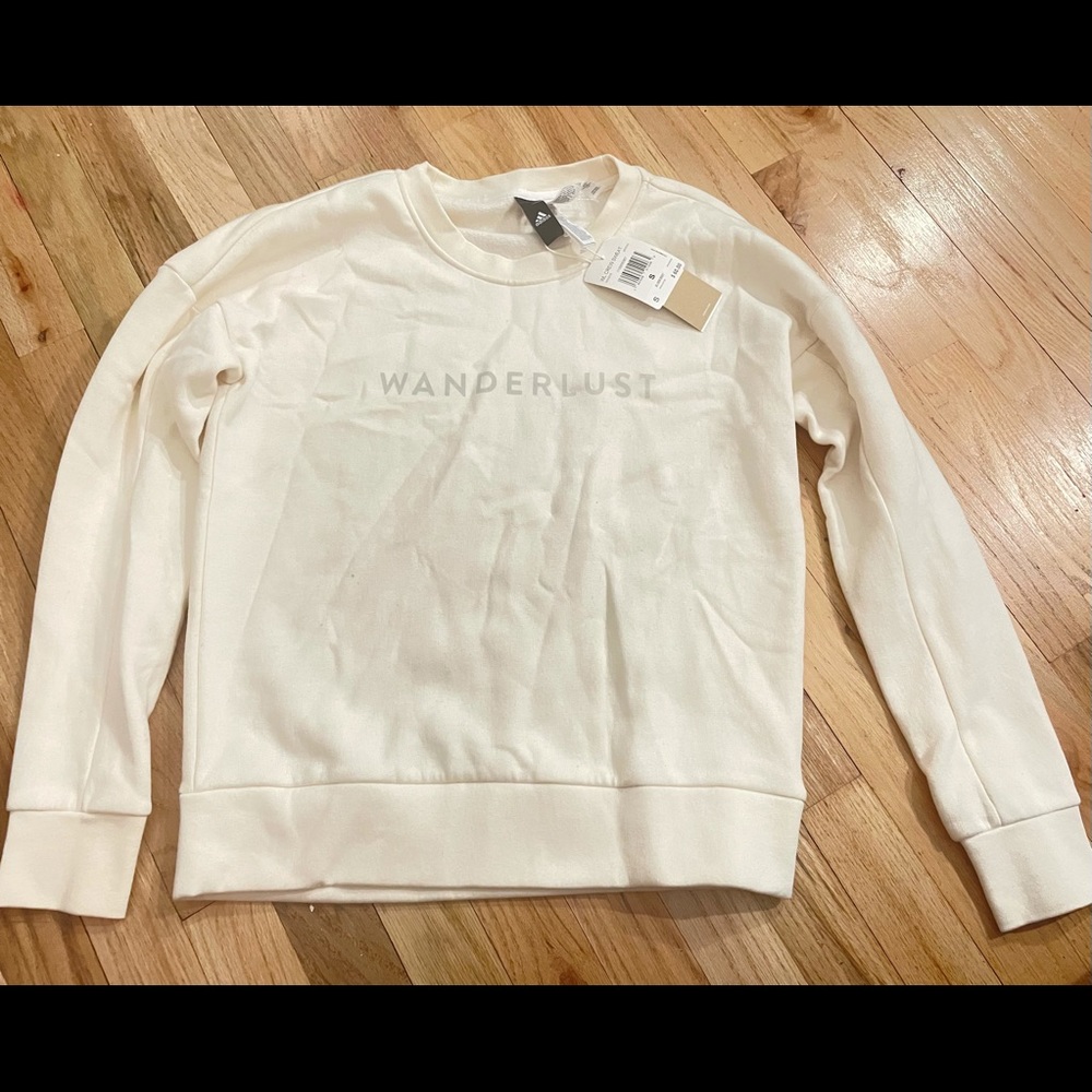 Adidas wanderlust cream sweatshirt sweater
